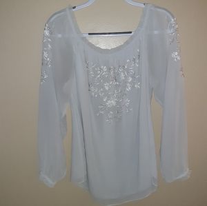 🌟White House Black Market Boho Blouse- Women XL